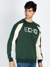 Mens Colorblocked Round Neck Full Sleeve Sweatshirt